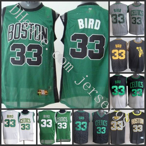 

boston celtic men 33 larry bird red men white green jersey, Black