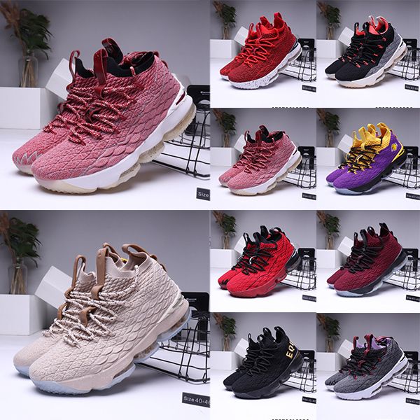 

2019b new arrivals fashion 15 mens basketball shoes jamess 15s brand sports sneakers comfortable trainers shoes 40-46, Black