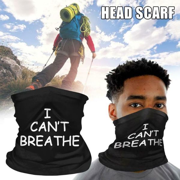 

i can't breathe protest skull cycling motorcycle head scarf neck unise, Blue;gray