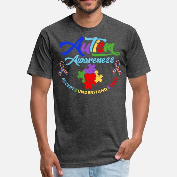 

autism awareness ribbon shirts great gift t shirt men design 100% cotton s-xxxl letters cute comical spring autumn unique shirt