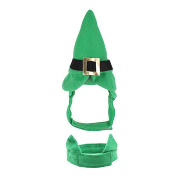 

pet christmas green pointed angle pet bow tie hat suit