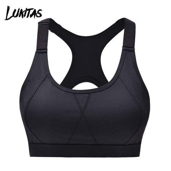 

gym clothing lukitas women sports bra push up quick dry female running fitness padded solid yoga xl, White;black
