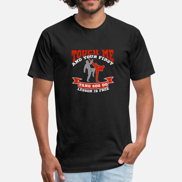 

touch me and your first tang soo do lesson martial t shirt men personalized tee shirt o-neck vintage cute breathable spring kawaii shirt
