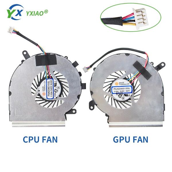 

fans & coolings lapcpu gpu cooling cooler fan for msi ge62 gl62 gp62 ms-16 16j4 16j5 16j8 4 line paad06015sl-n366 n371