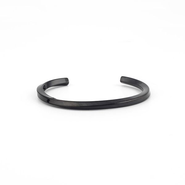 

10pcs) fashion high polish cuff stainless steel bangle bracelets bangle for women type c twisted lines bracelets, Black