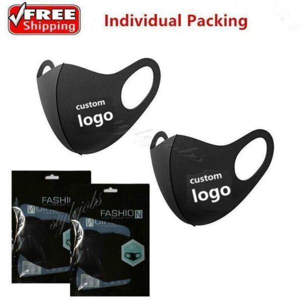 

custom logo black mouth mask diy women anti dust face mzy fashionable mask for cycling camping travel mask anti cotton mouth cover washable