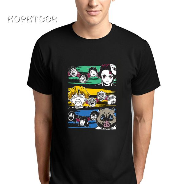 

homme casual men demon slayer тенниски trio kimetsu нет yaiba hashibira inosuke мужской футболки anime printed плюс размер панк одежды