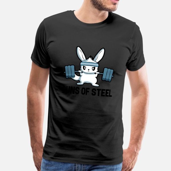 

фитнес кролик мотивация gym кролик спорт подарочная тенниска мужчины дизайнерских 100% хлопок шея подходят fit новой мода лето природной руб