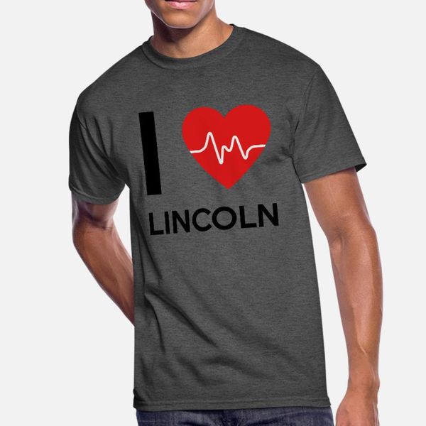 

i love lincoln t shirt men customize 100% cotton o neck kawaii fit authentic summer outfit shirt