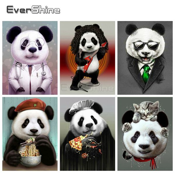 

wall art 5d diy diamond painting panda cross stitch animals diamond mosaic full layout cross stitch kit home decoration
