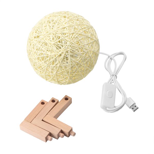 

rattan ball night light led light dimmable desk table lamp kids gift for bedroom bedside christmas party wedding moon lamp