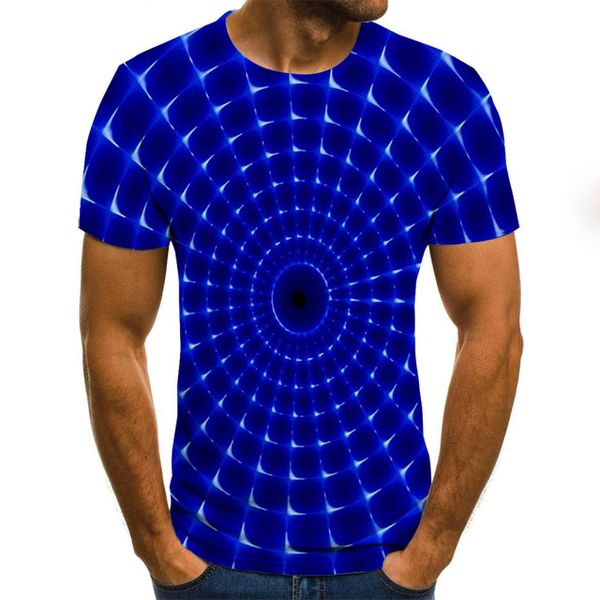 

new three-dimensional rotating summer 3d visual three-dimensional 3d print shirts plus size hippie kawaii men clothing