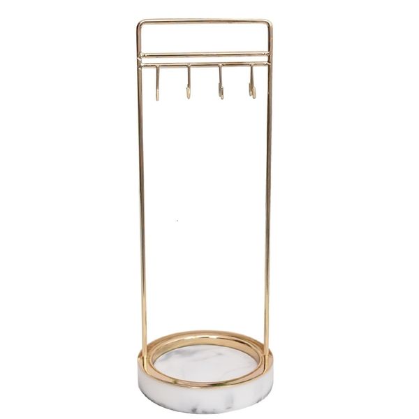 

nordic exquisite gold jewelry display with marble stand minimalist chic ins metal jewelry rack design models earrings bracelet n, Silver