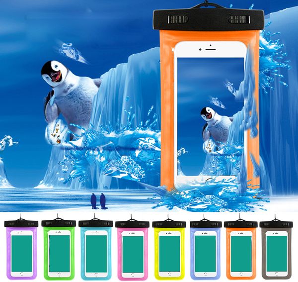 

pvc swimming ipx8 waterproof bag case for iphone 7/8 x/xs 11pro max 6.0" pouch under water cases waterproof and antifouling anti-lost