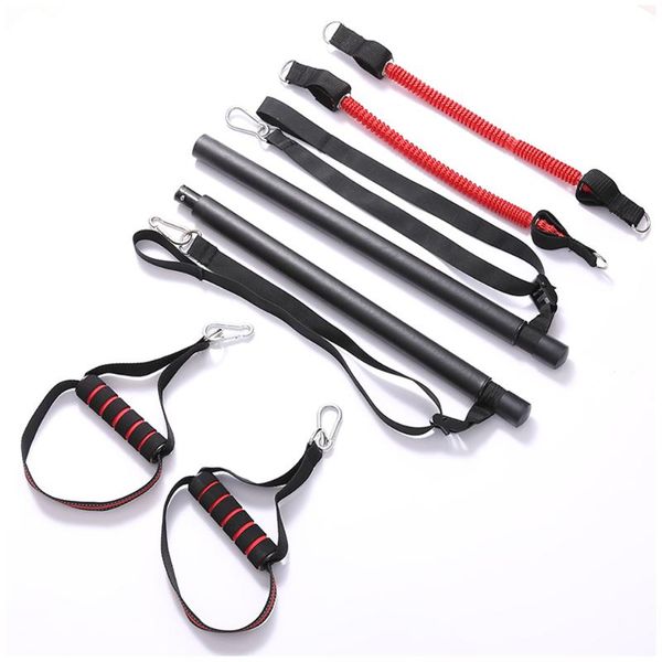 

yoga pilates stretch rope resistance bands fitness latex tube band leg arm strength muscle training tension bar set home workout