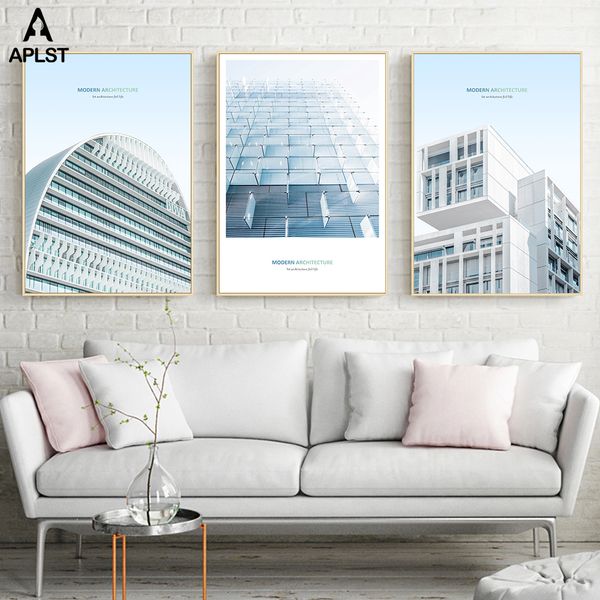 

modern creative architecture prints and posters on canvas europe city building art painting wall pictures for office living room