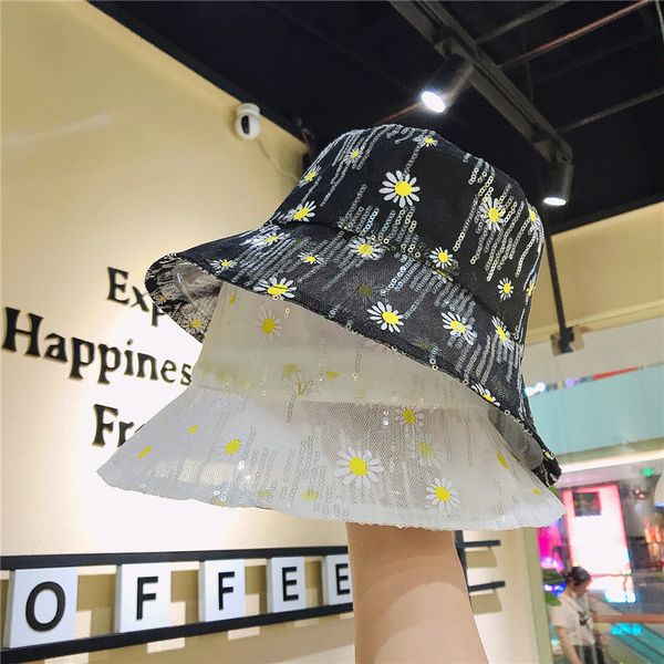 

sequin fisherman's hat for women, Blue;gray