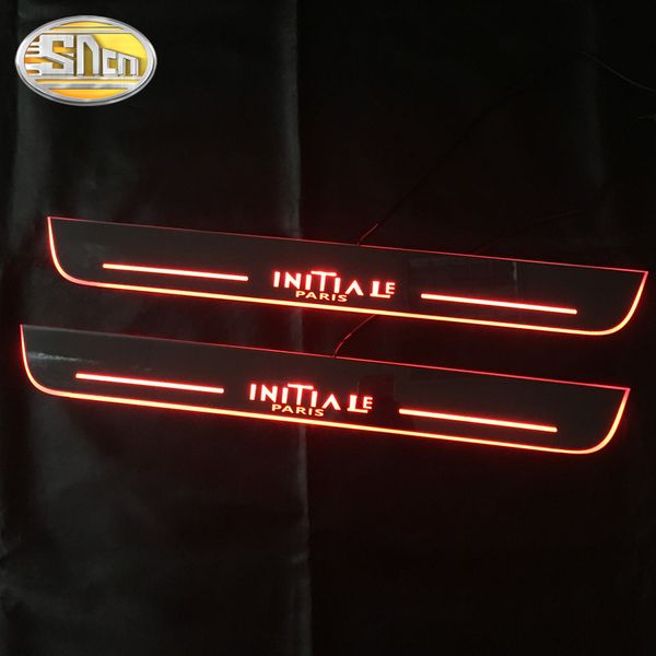 

sncn 4pcs car led door sill for initiale paris 2020 2020 ultra-thin acrylic dynamic led welcome light scuff plate pedal