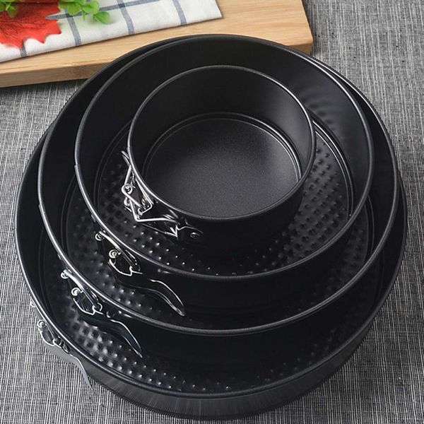 

4 sizes carbon steel nonstick springform pan cake bake mould bakeware round shape cook baking tool