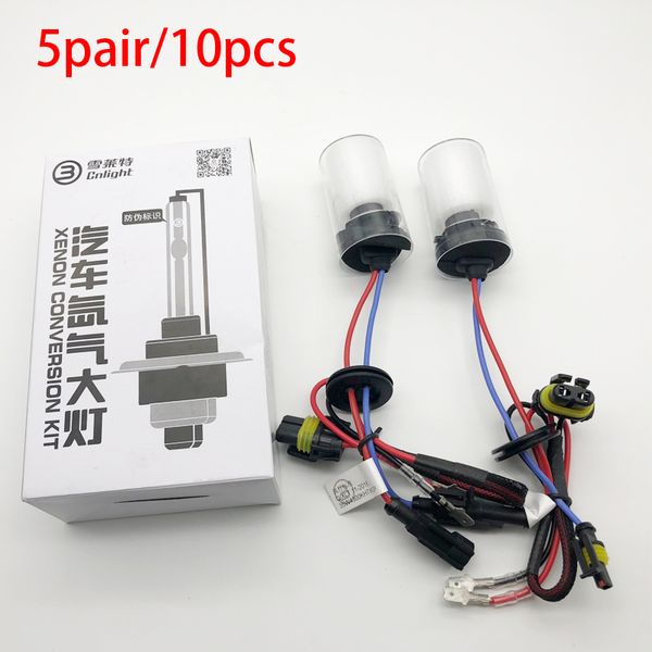 

ng 5pairs ac xenon hid original cnlight bulbs 35w h1 h7 h11 4300k 5000k 6000k 8000k cold white car headlight