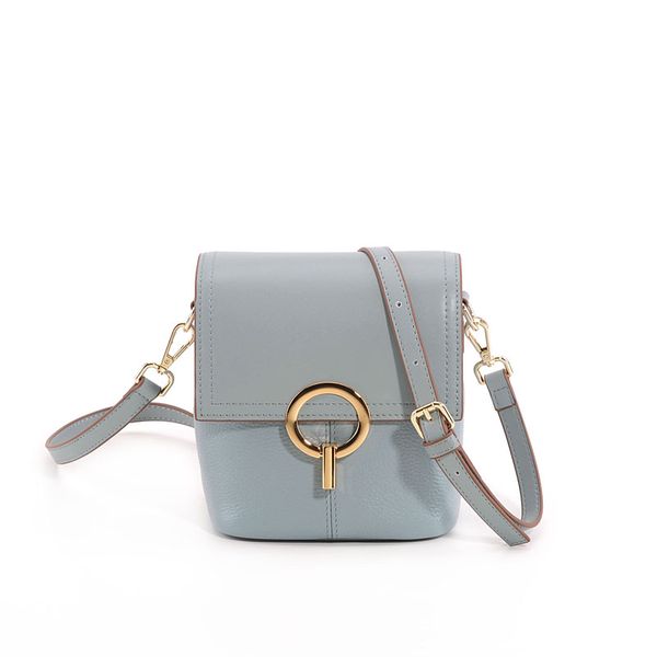 

camelia flap bucket bag genuine cow leather fashion celebrity bucket shoulder bag