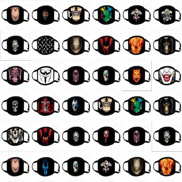 

funny face masks tapabocas designer face masks costumes for halloween cosplay, Black