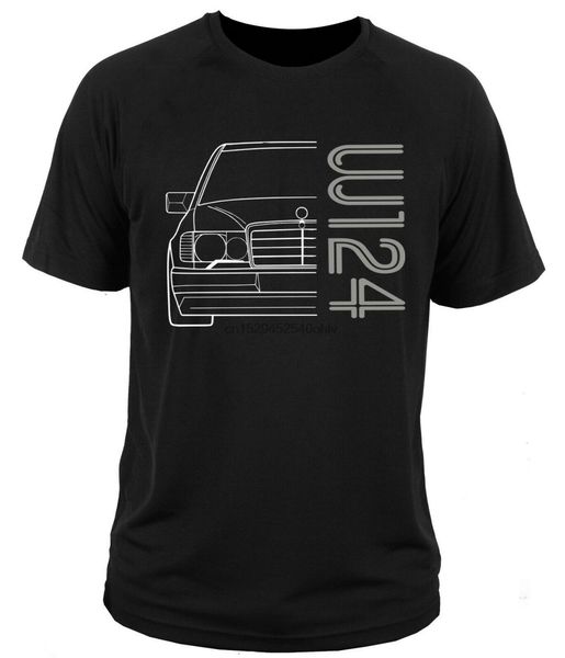 

классический автомобиль w124 graphic tee популярные короткие рукава вокруг шеи для мужчин