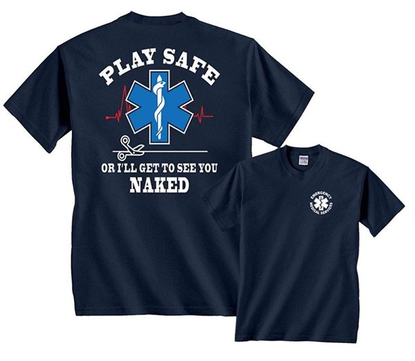 

play safe or i'll get to see you naked ems 2019 classical short sleeve men slim fit men o-neck tees t shirt design