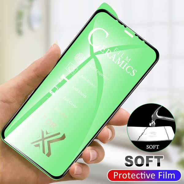 

explosion proof soft ceramic film for iphone 7 8 6 plus se2 anti fingerprint matte film on iphone 12 mini 11 pro xs max xr screen protector