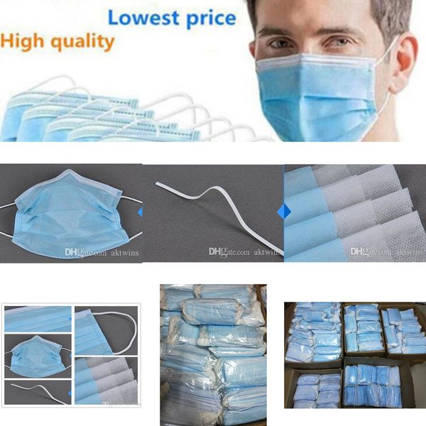 

protective cover facial disposable dustproof masks 3 layers mask face mouth masks anti-dust disposable salon earloop mouth mask