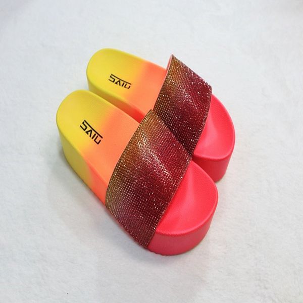 

women slippers 2020 slides fashion ladies summer woman platform bling shoes female slippers lady beach flip flops sandals girls, Black