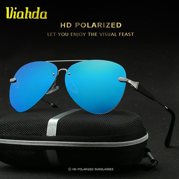 

viahda polarized sunglasses men pilot sunglasses aluminum sports sun glasses driving eyewear sunglass for men, White;black