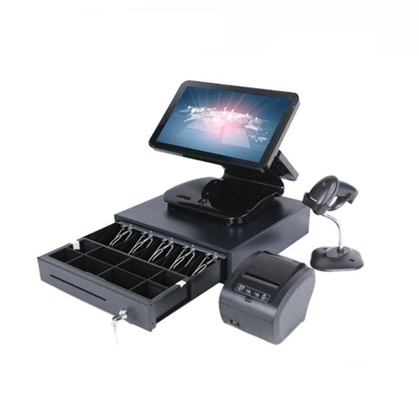 

selling cash register dual screen 15.6+11.6inch all in one epossystems pc
