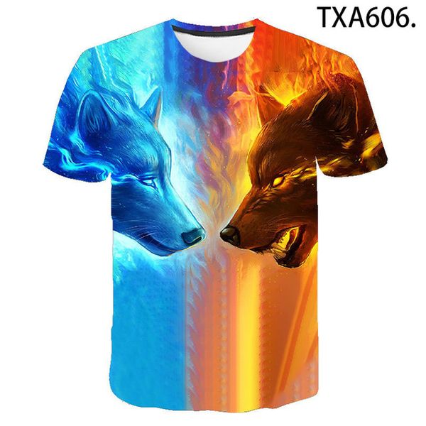

wolf 3d boy girl printed cool 3d print shirts comics plus size comics men clothing