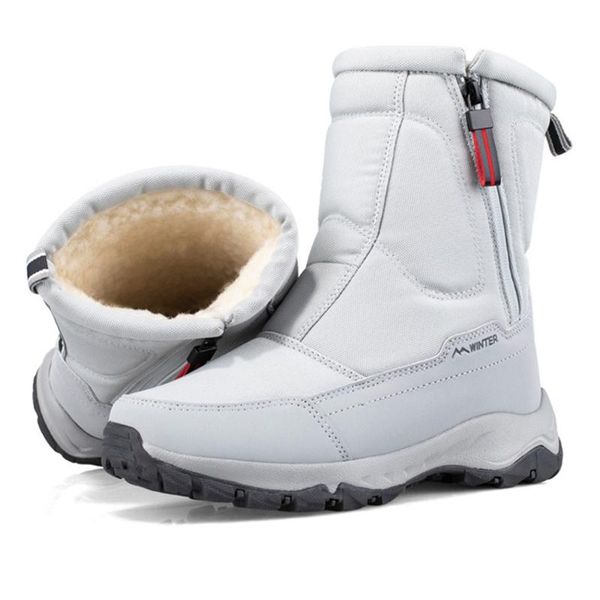 

outdoor women winter boots 2020 thicken warm plush snow boots sports travel waterproof non-slip platform shoes for skiing hiking, Black