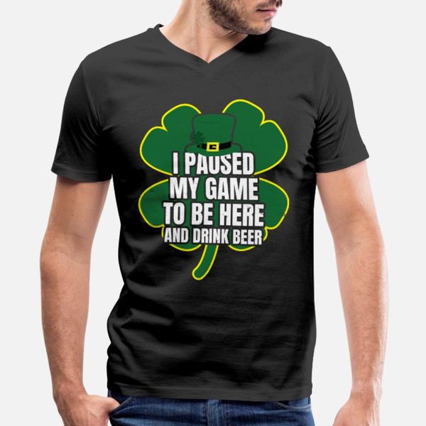 

st patricks day gamer controller shamrocks gaming t shirt men customize 100% cotton round collar homme interesting authentic shirt