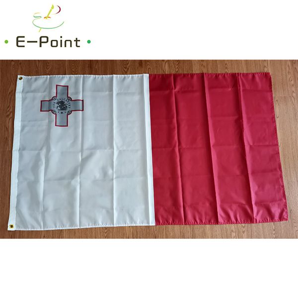 Мальта Национальная Страна Flag 3 * 5 футов (90 см * 150см) Полиэстер Баннер украшение летающий флаг дома сад
