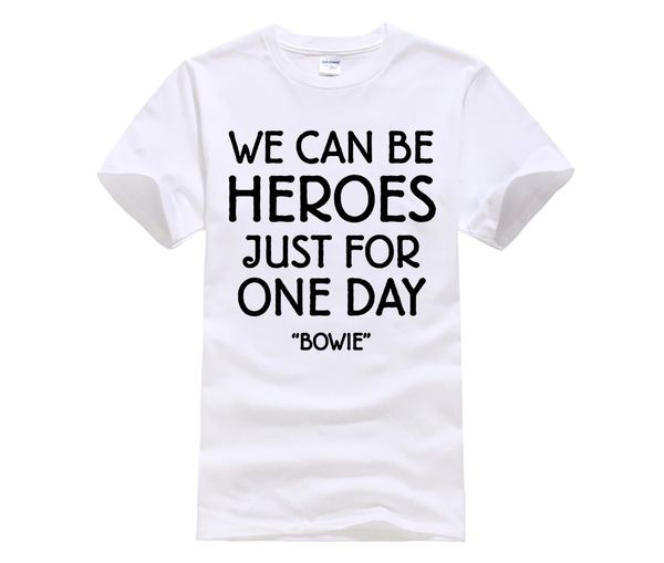 

summer style david bowie футболки с коротким рукавом rock bowie мы можем быть герои только за один день тенниска