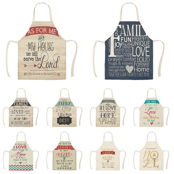 

aprons letter style home decorative arrow kitchen for woman man cooking baking shop cleaning cotton linen apron wq1484