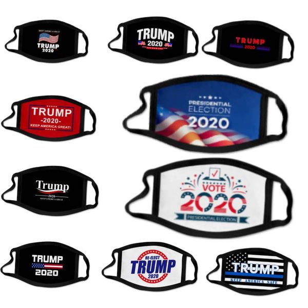 

fastest shipping 8 styles trump face mask 2020 election keep america great again cotton trump mask reusable washable with filter anti dust