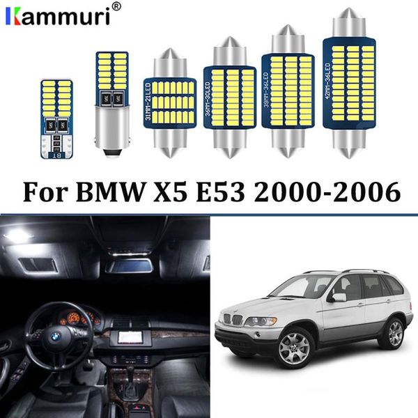 

21pcs белого canbus ошибка бесплатно для x5 e53 led лампа внутреннего освещения купола карты накладной багажник дверь ноги светится kit луко