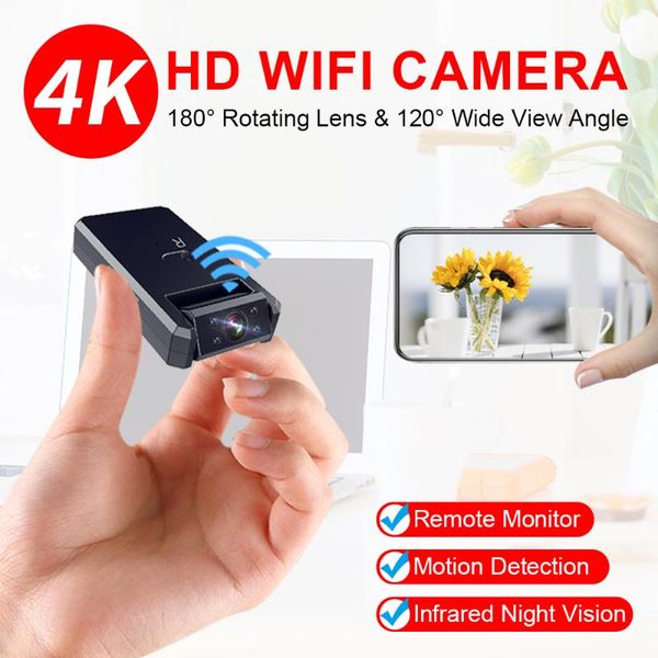 

jozuze 4k mini camera wifi smart wireless camcorder ip pot hd night vision video micro small cam motion detection