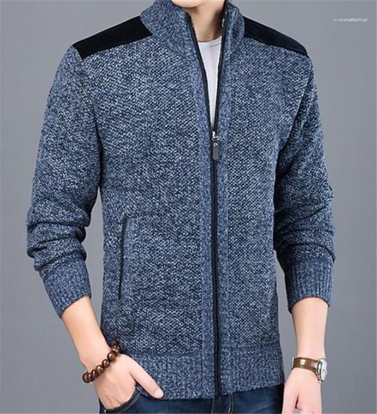 

mens zipper cardigan sweaters casual males clothing panelled mens designer sweaters fashion slim thick mock neck, White;black
