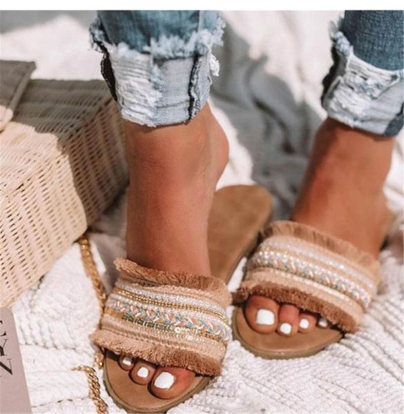 

women slippers 2020 summer new rome retro sandals flat casual shoes female slip on slides woman shoes plus size sandalias mujer, Black
