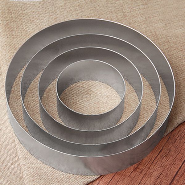 

4pcs cake molds diy mousse ring dessert home kitchen wedding stainless steel