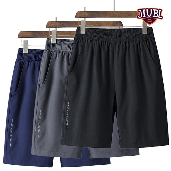 

jiubl men summer casual shorts quick drying fitness short homme beach shorts men boardshorts elastic waist solid gym clothing, White;black
