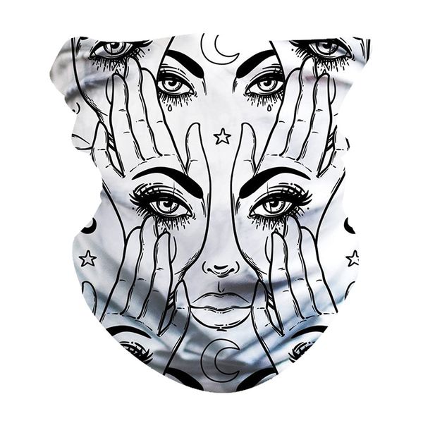 

2020 ice silk face masks protective mask ultraviolet-proof dustproof riding cycling sports printed magic turban mouth masks men women