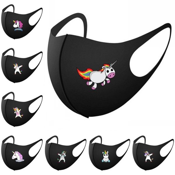 

washable unicorn pattern mouth masks respirable mascarilla protectio respirator earloop foldable woman and man 4 5sw e2