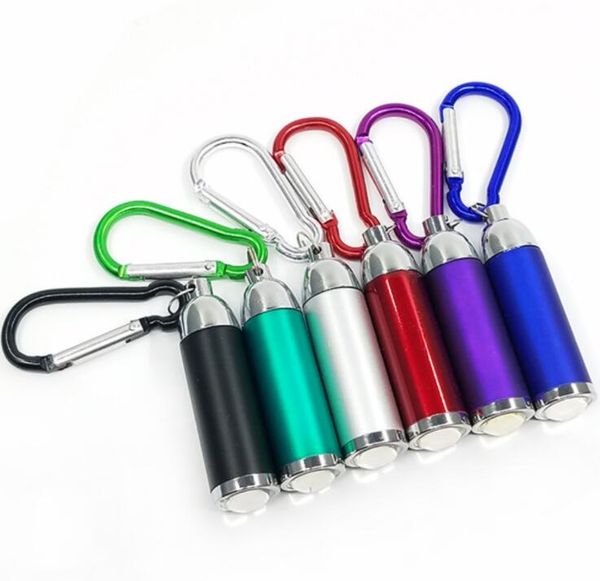 

keyring mini led flashlight torch focus zoomable flashlights lamp with carabiner ring keyring aluminum alloy outdoor torch flash lights