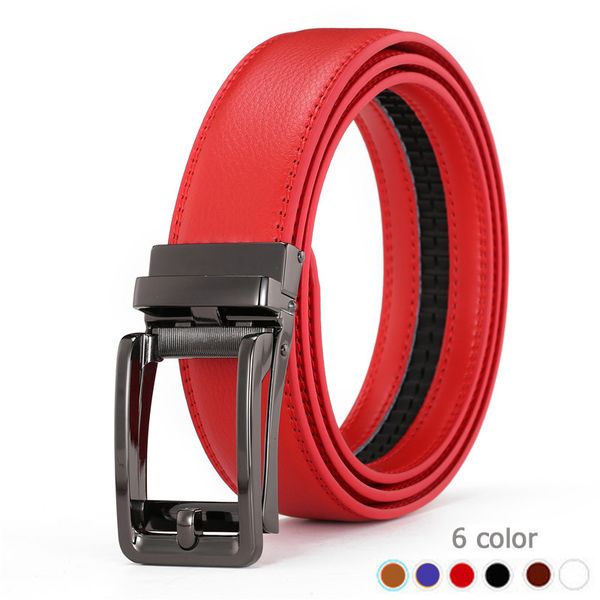 

2020 brand new luxury busiiness men belt male strap automatic buckle genuine leather strap belts for men high quality, Black;brown